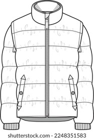 MEN AND BOYS WEAR PUFFER JACKETS VECTOR