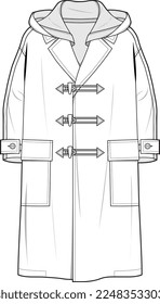 MEN AND BOYS WEAR ROBE COAT VECTOR