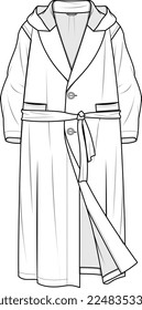 MEN AND BOYS WEAR ROBE COAT VECTOR