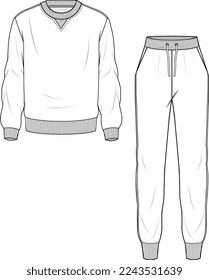 MEN AND BOYS WEAR SWEATSHIRT AND JOGGERS VECTOR