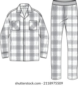 MEN AND BOYS WEAR TEE AND PAJAM SET NIGHT WEAR VECTOR