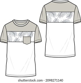 MEN AND BOYS  WEAR TEE SHIRTS WITH GRAPHIC AND  PRINTS VECTOR FRONT AND BACK