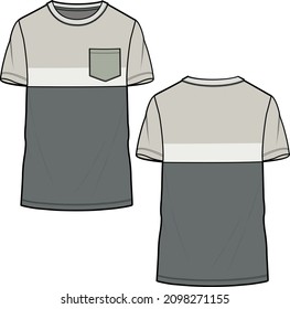 MEN AND BOYS  WEAR TEE SHIRTS WITH GRAPHIC AND  PRINTS VECTOR FRONT AND BACK