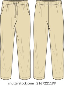 MEN AND BOYS WEAR TRACK JOGGERS AND TROUSERS VECTOR SKETCH