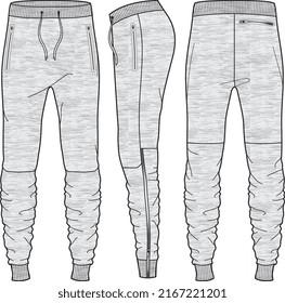 MEN AND BOYS WEAR TRACK JOGGERS AND TROUSERS VECTOR SKETCH