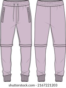 MEN AND BOYS WEAR TRACK JOGGERS AND TROUSERS VECTOR SKETCH