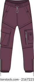 MEN AND BOYS WEAR TRACK JOGGERS AND TROUSERS VECTOR SKETCH