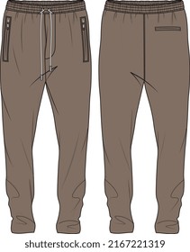 MEN AND BOYS WEAR TRACK JOGGERS AND TROUSERS VECTOR SKETCH