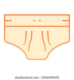 Men briefs flat icon. Men underware orange icons in trendy flat style. Underpants gradient style design, designed for web and app. Eps 10