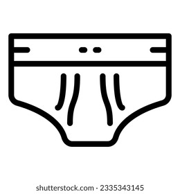 Men briefs line icon. Men underware vector illustration isolated on white. Underpants outline style design, designed for web and app. Eps 10