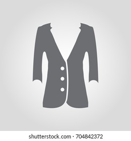 Men Business Attire Suit  Icon, Elegant Man Suit Vector Icon