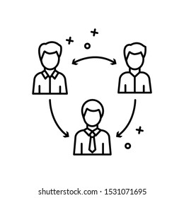 Men business team submission icon. Element of business icon