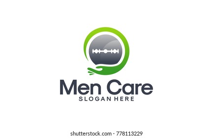 Men Care Logo Designs Vector, Man Treatment Logo Template