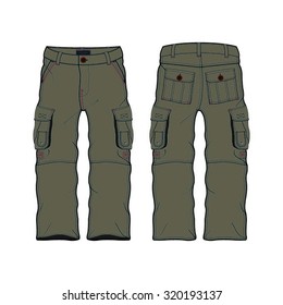 Men Cargo Pant Template