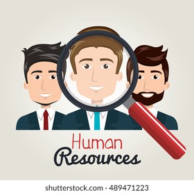 men cartoon human resources search find