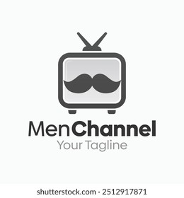 Plantilla de diseño de logotipo de canal de hombres. Bueno para empresas, agencias, comunidad y Organización