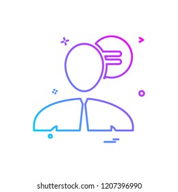 men chat sms talk icon vector design