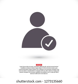 men check mark vector icon