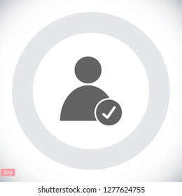 men check mark vector icon
