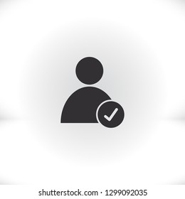 men check mark vector icon