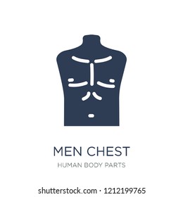 Men Chest icon. Trendy flat vector Men Chest icon on white background from Human Body Parts collection, vector illustration can be use for web and mobile, eps10