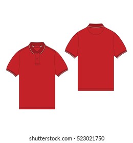 Men Classic Polo Shirt Template Stock Vector (Royalty Free) 523021750 ...