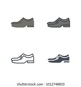 Men classic shoes icon vector