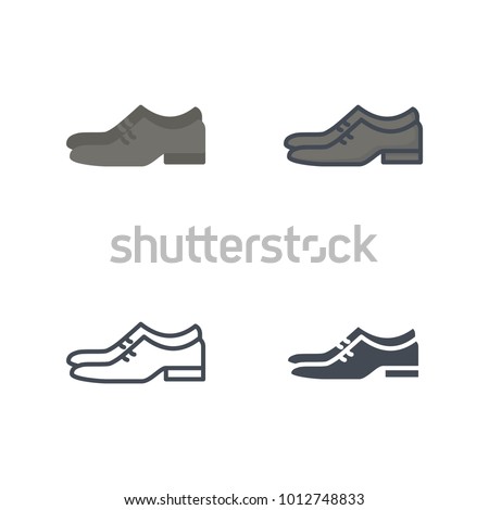 Men classic shoes icon vector