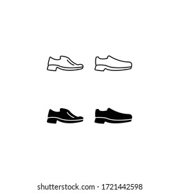 Men Classic Shoes Wedding icon. Shoes icon isolated sign symbol vector illustration - high quality black style vector icons. Suitable for logo, web, UI, mobile app. Vector graphics