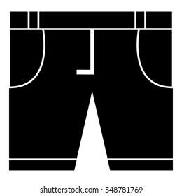 Men classic shorts icon. Simple illustration of men classic shorts vector icon for web