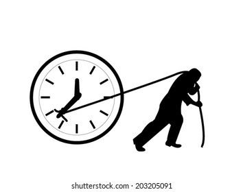 men with clock