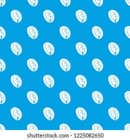 Men clothes button pattern vector seamless blue repeat for any use