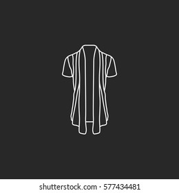 Men coat symbol simple line icon on background