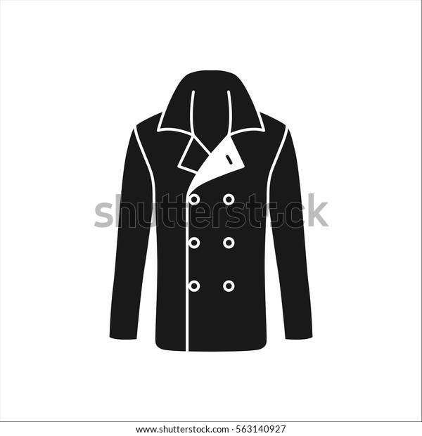 Men Coat Symbol Simple Silhouette Icon Stock Vector (Royalty Free ...