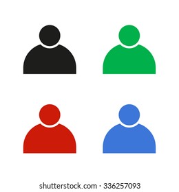 Men - color vector icon
