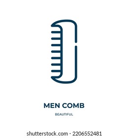 Men comb icon. Linear vector illustration from beautiful collection. Outline men comb icon vector. Thin line symbol for use on web and mobile apps, logo, print media.