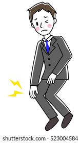 Men complaining of knee pain