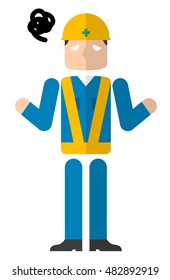 Men of construction site: trouble