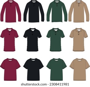 men core items template 
polo tee, long sleeve polo , t shirt 