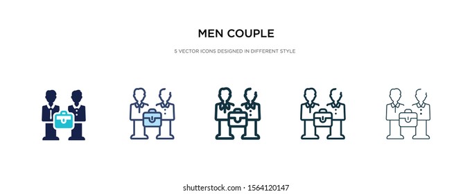 men couple icon in different style vector illustration. two colored and black men couple vector icons designed in filled, outline, line and stroke style can be used for web, mobile, ui