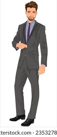 MEN CROQUIS IN SMART BLAZER SUIT TUXEDO SUIT SINGLE BREASTED JACKET BUSINESSMAN IN  VECTOR ILLUSTRATION