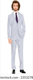 MEN CROQUIS IN SMART BLAZER SUIT TUXEDO SUIT SINGLE BREASTED JACKET BUSINESSMAN IN  VECTOR ILLUSTRATION