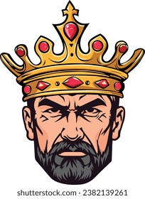 men with crown mascot design