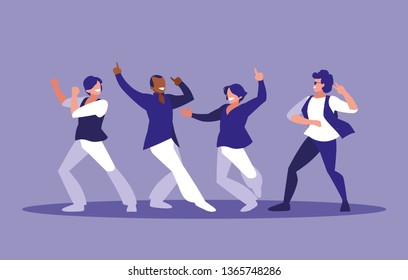 men dancing avatar character