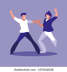 men dancing avatar character