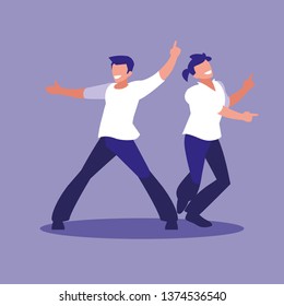 men dancing avatar character
