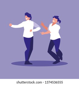 men dancing avatar character