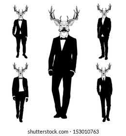 Men with deer heads