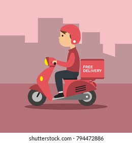 
men deliver packets using motorcycles