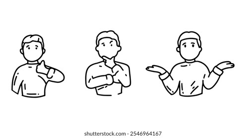 men with different facial expressions 